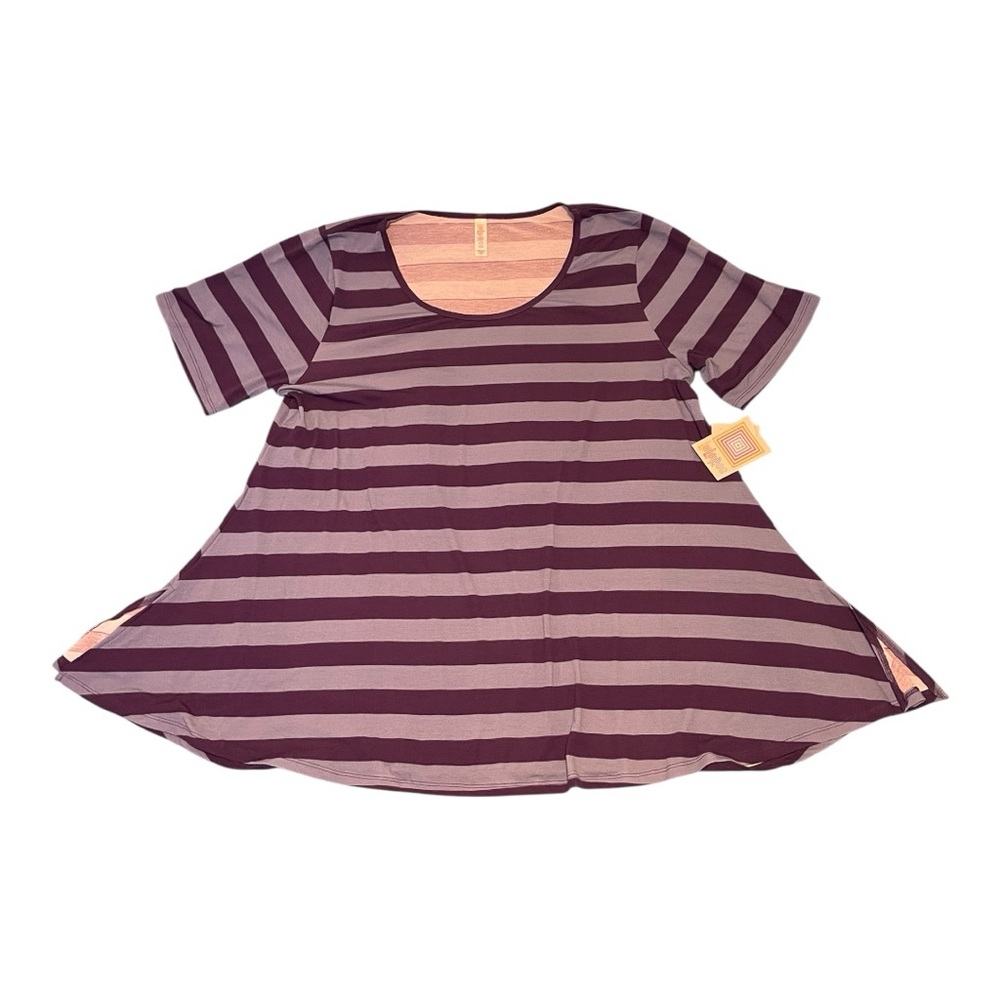 3/$25 LuLaRoe Purple and Blue Striped Perfect T